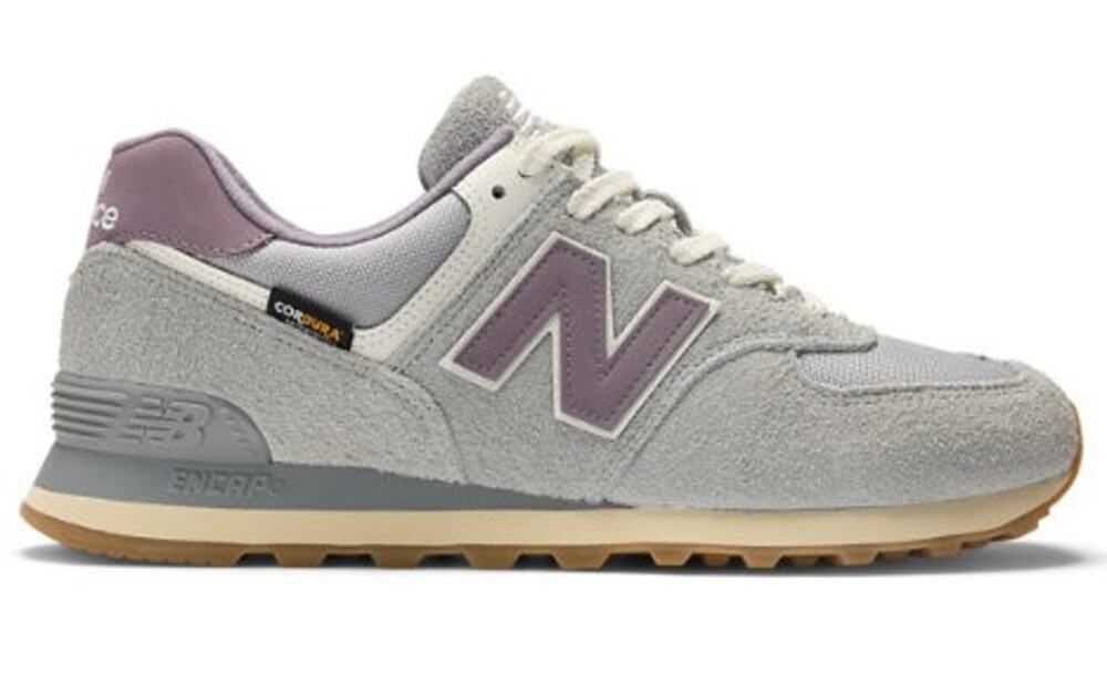 New Balance Womens 574V2 Casual Sneakers 7.5 WIDE Purple Grey Cordura NWT